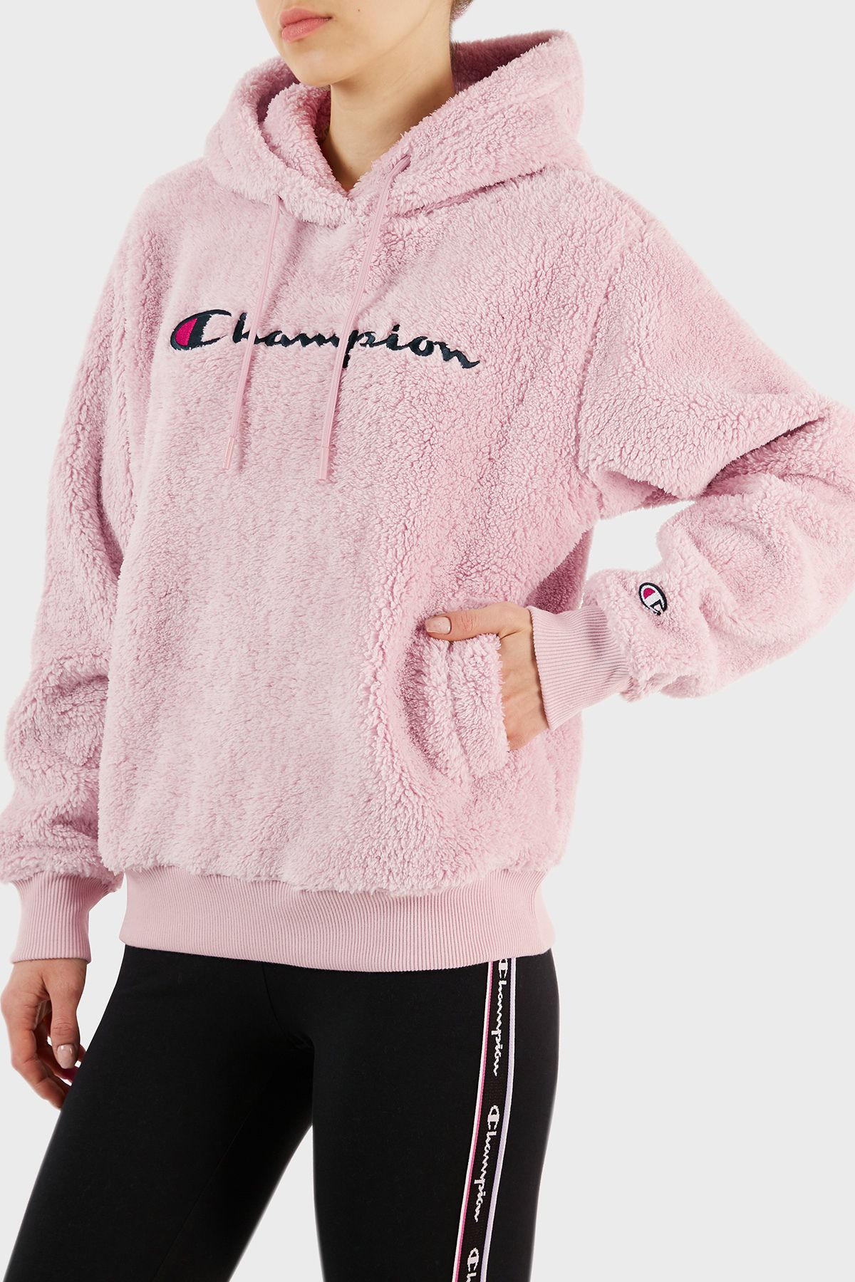 Champion pink hoodie sale and sweatpants