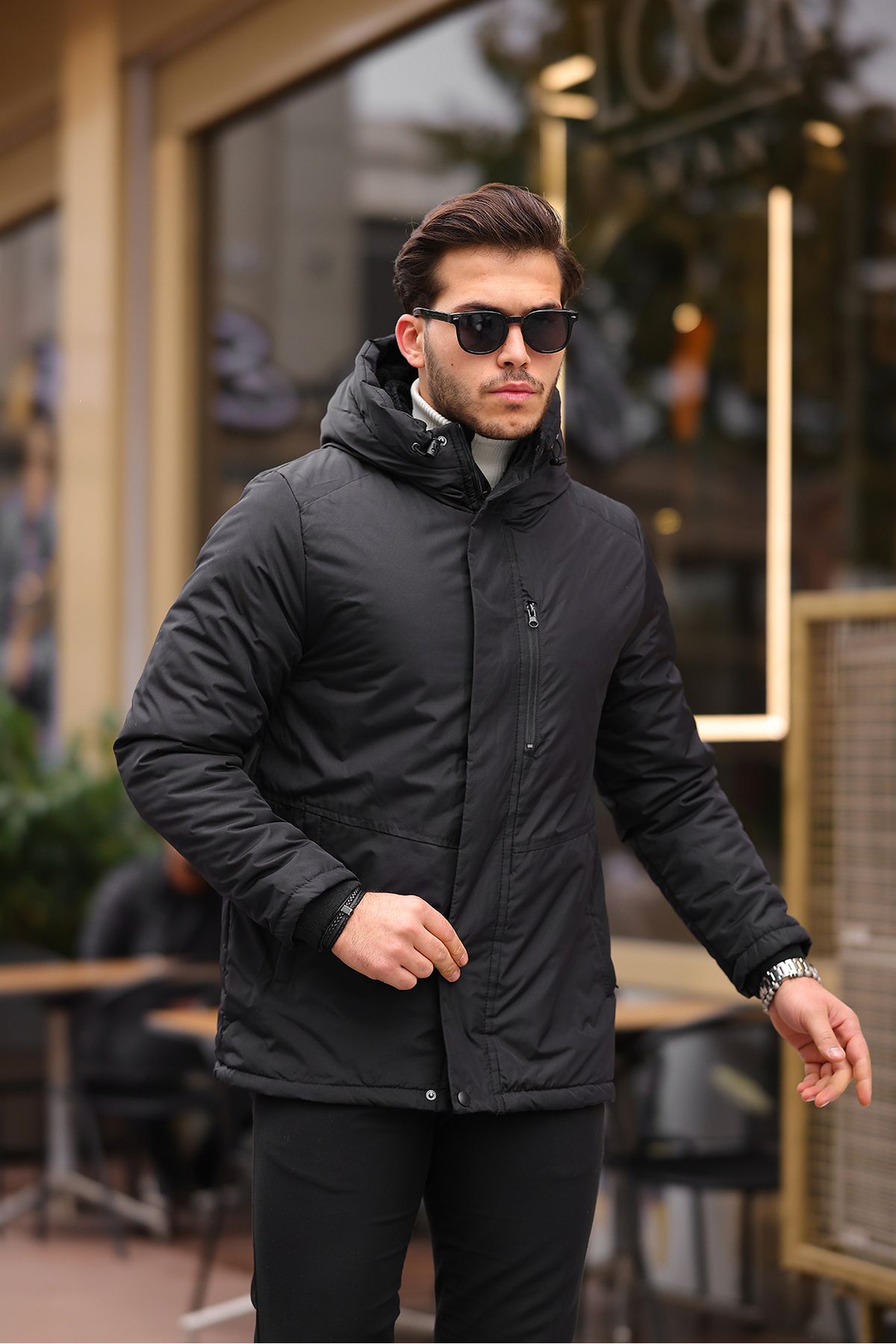 Winter coat shop with inside pockets