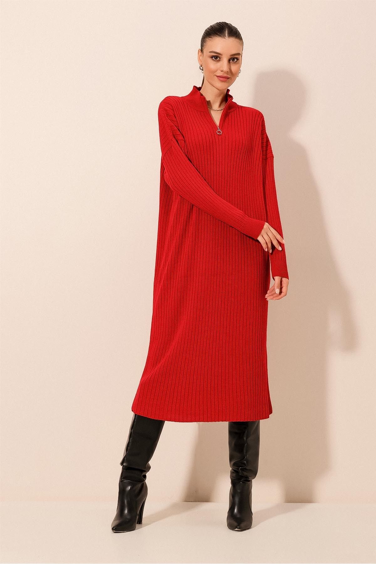 Bigdart لباس بافتنی 15839 - قرمز