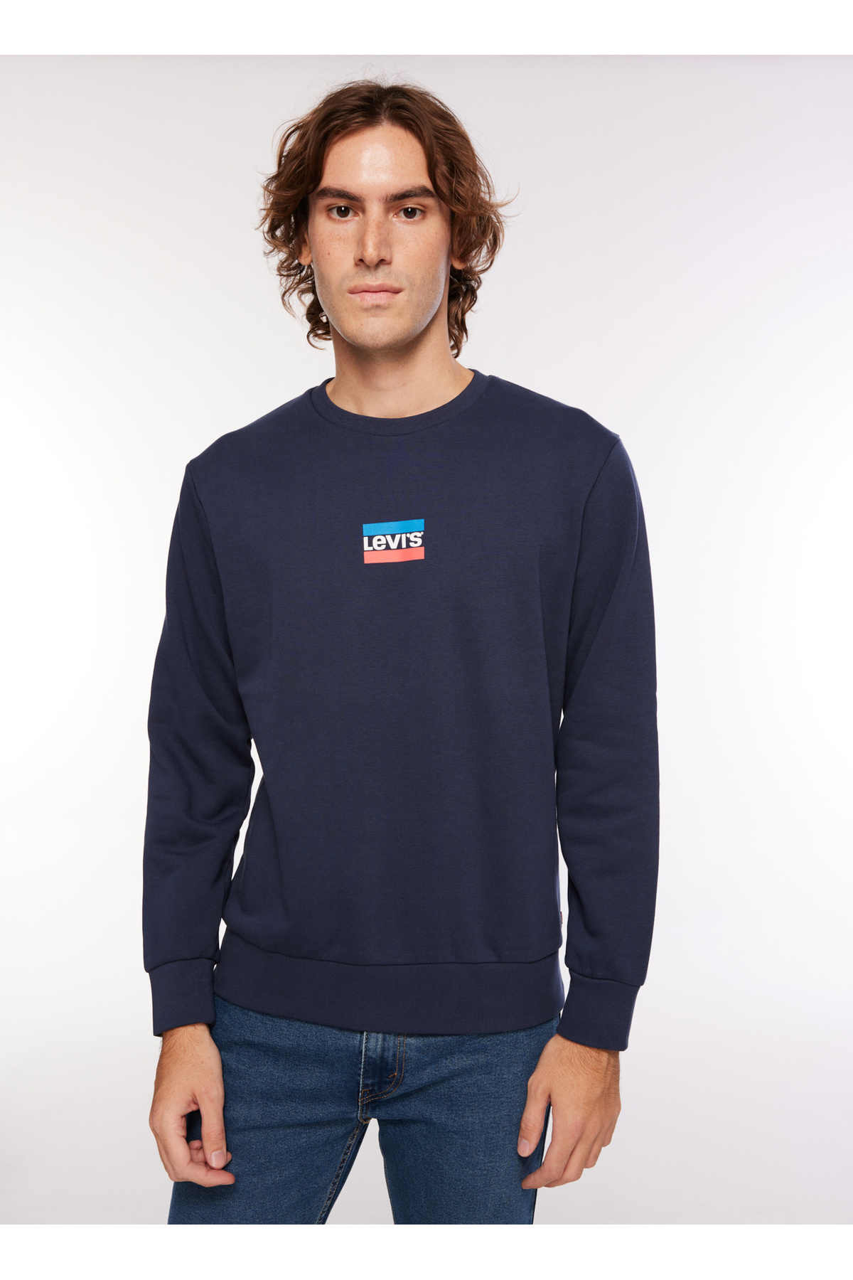 سویشرت مردانه آبی یقه گرد Levis مدل A2824-0006_LSET2 GRAPHIC CREW TR DR لیوایز سویشرت Levi's