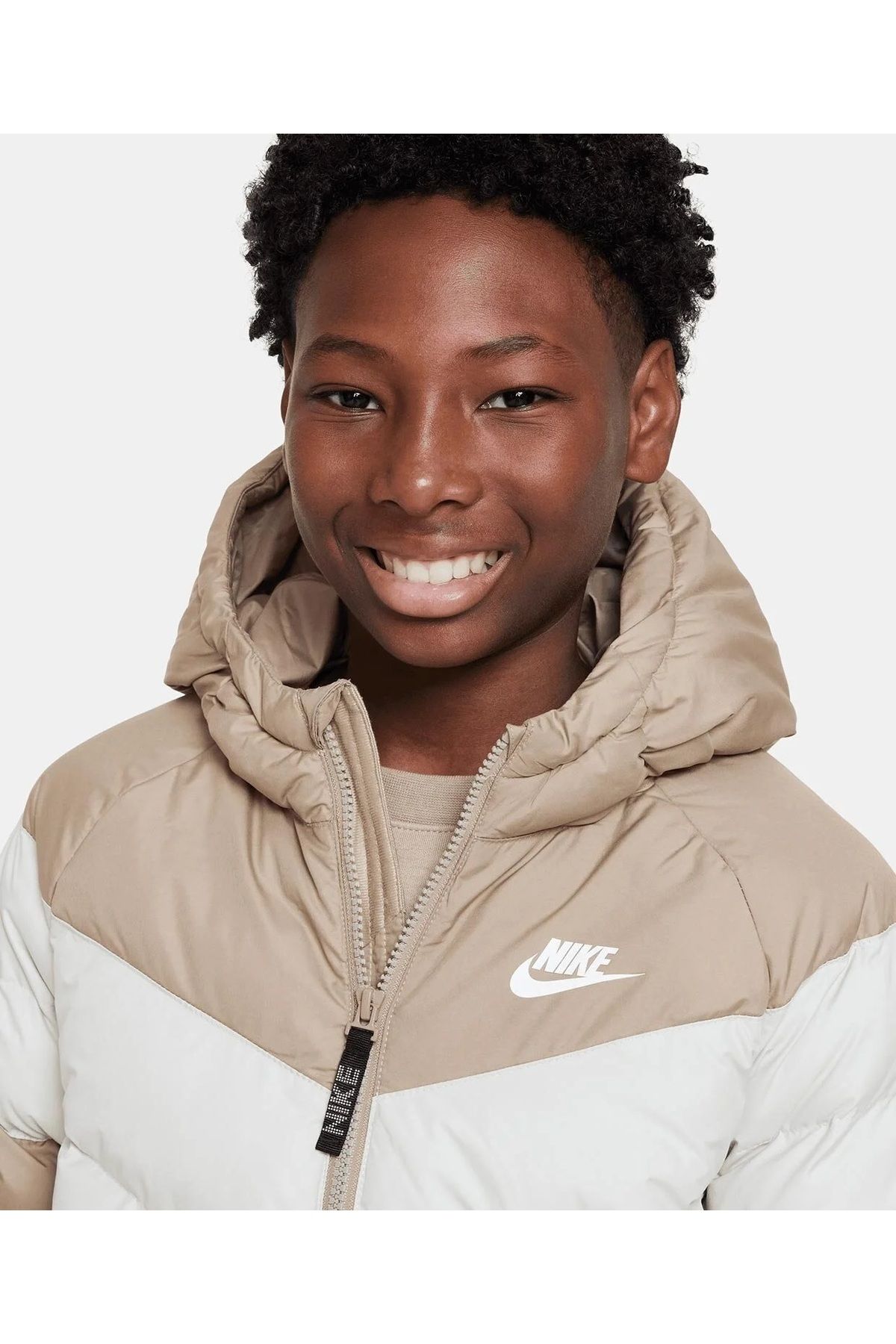 Nike Sports Winterjacket Beige Regular fit Trendyol