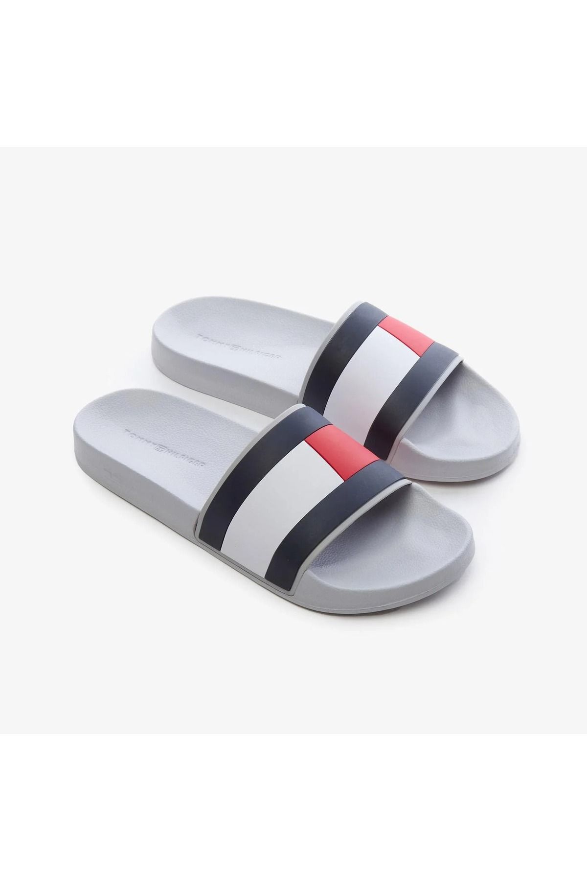 Grey tommy 2025 hilfiger slides