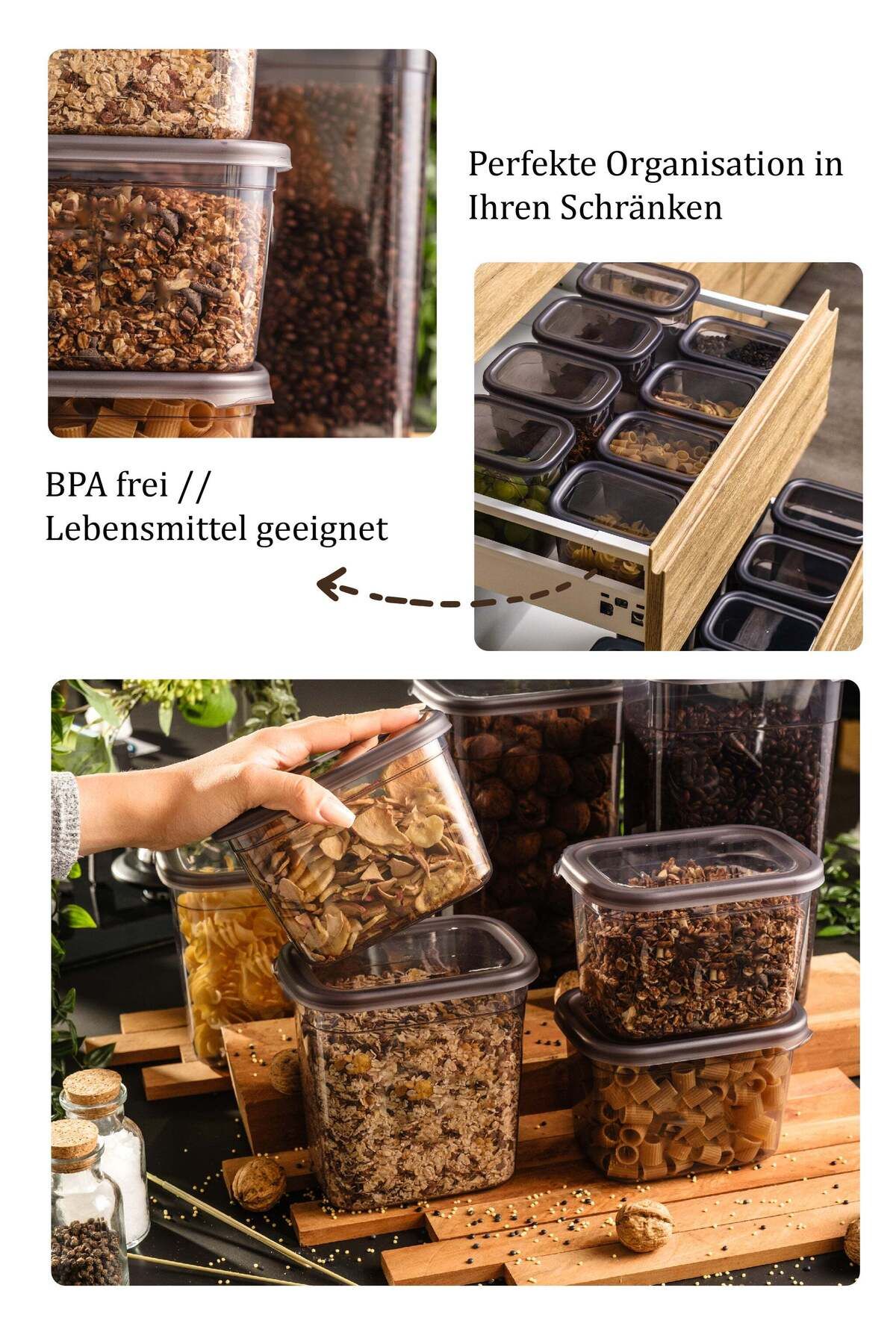Viwares-Luftdichte Vorratsdosen mit Deckel von Peggy | 24er Vorratsbehälter Set 3