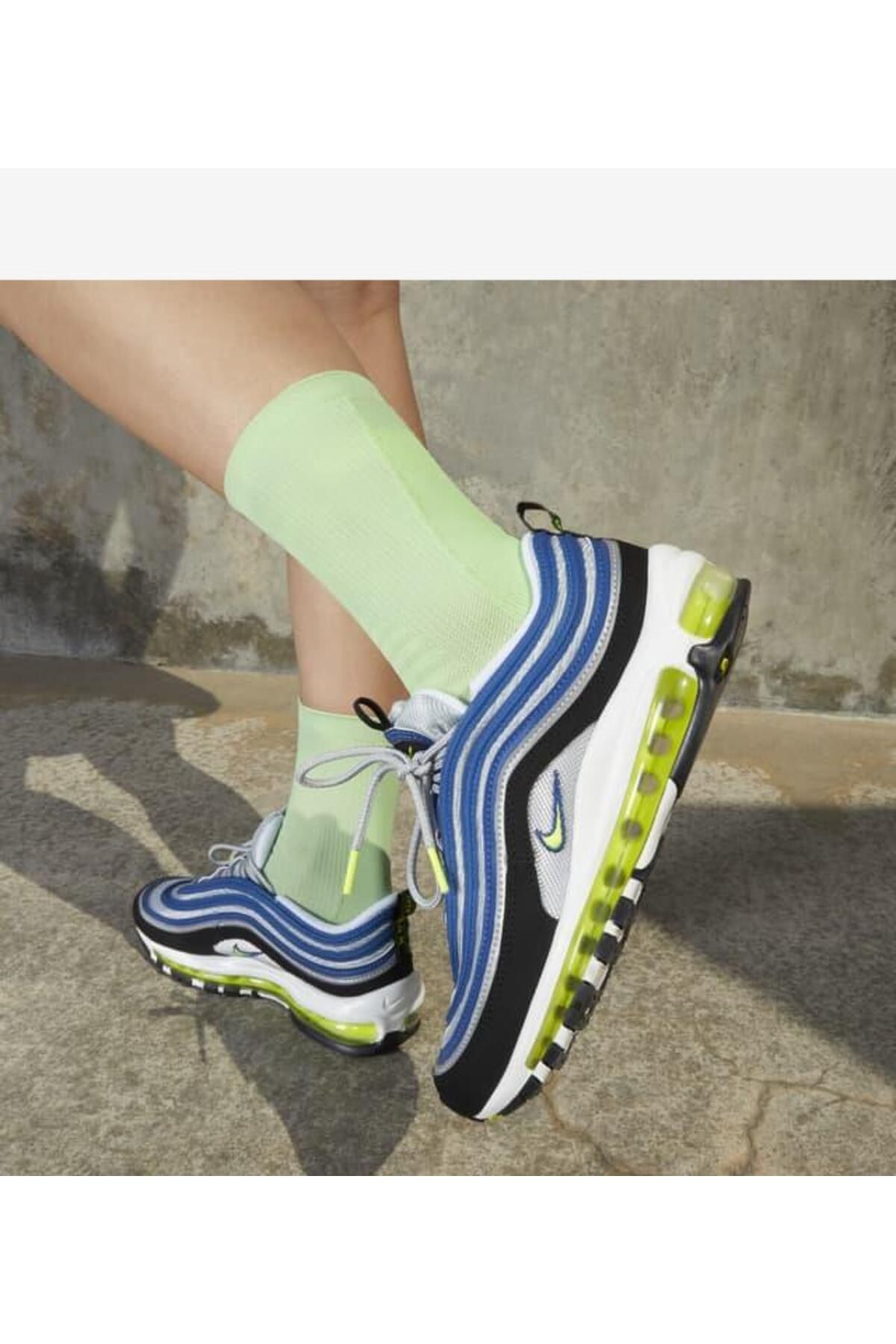 Nike Air Max 97 Atlantic Blue and Voltage Yellow Trendyol