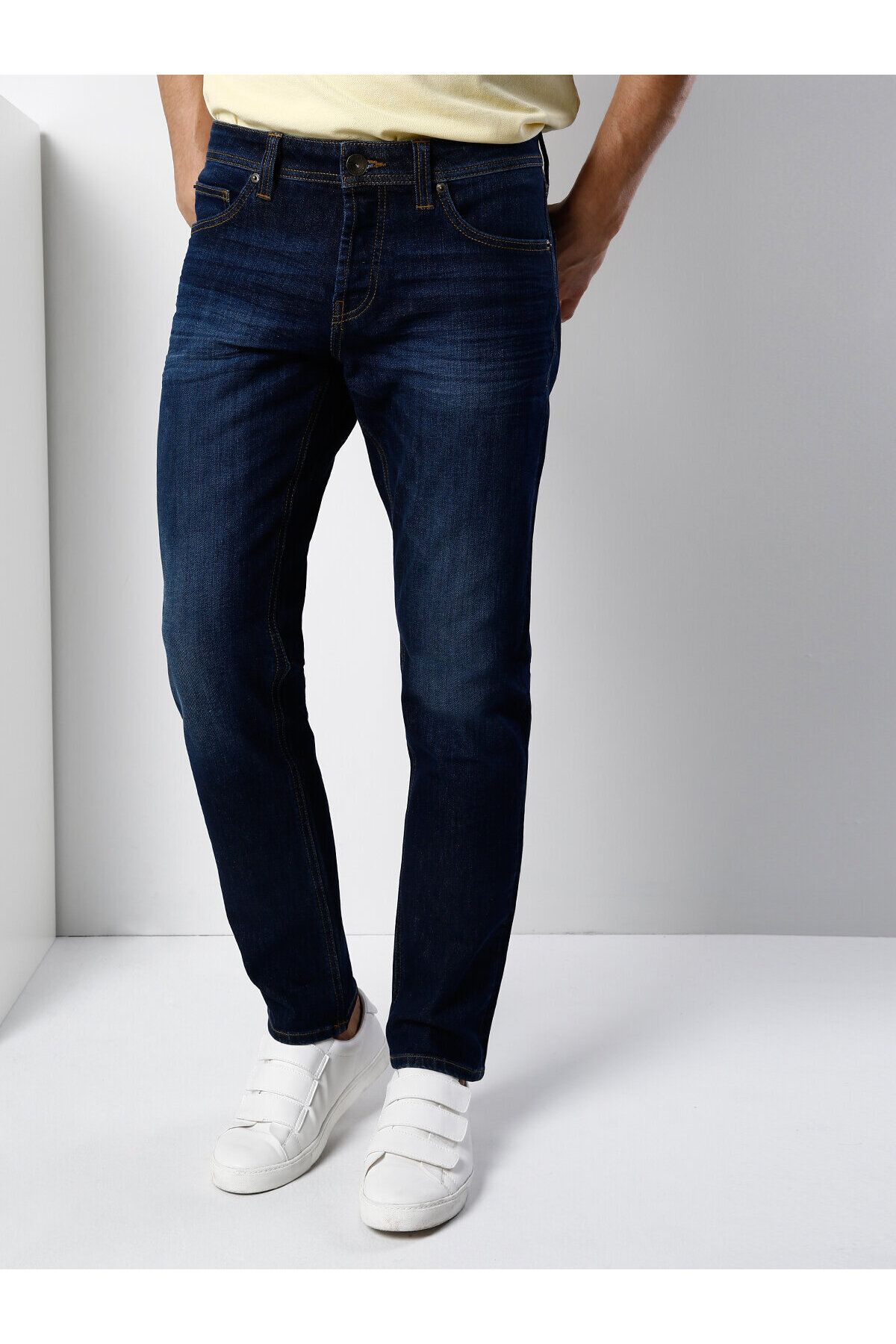 Colin’s 044 کمر کم کارل مستقیم Paça Fit Jean شلوار جین آبی