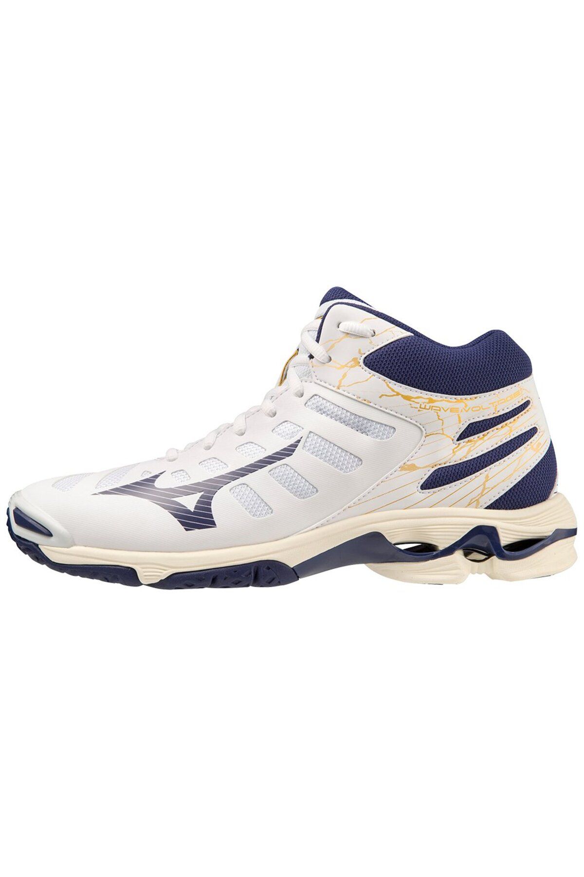 Mizuno Wave Voltage Mid Men s Volleyball Shoes White Navy Blue Trendyol