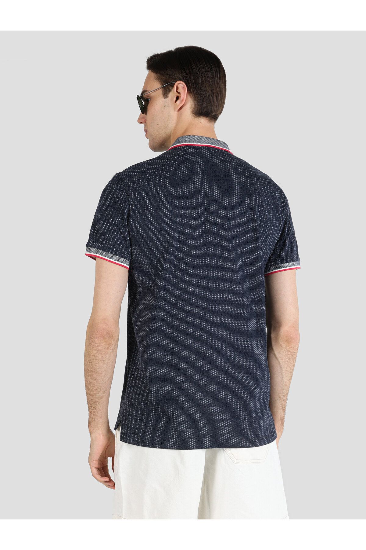 Colin’s تی شرت آستین کوتاه یقه پولو مردانه راه آبی سرمه ای با تناسب معمولی