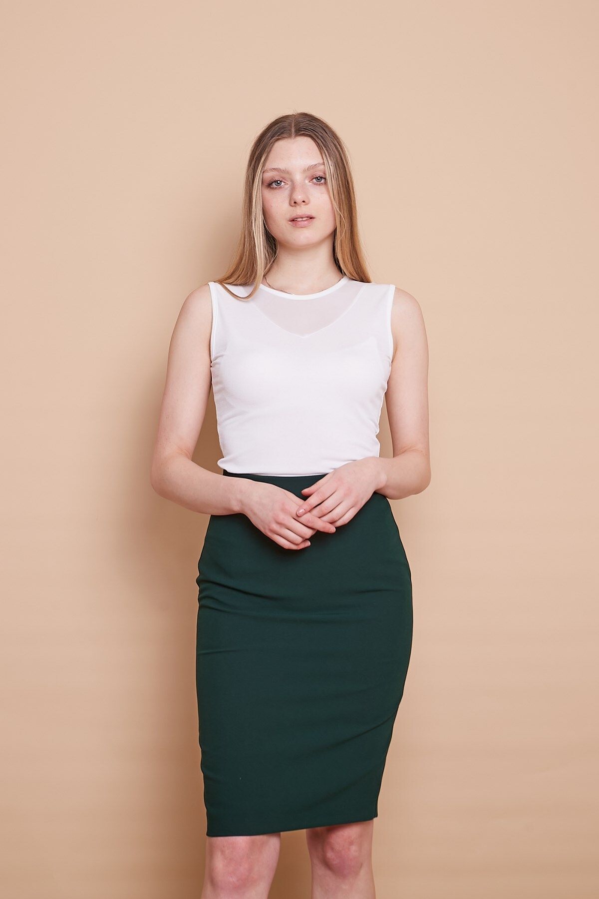 Pencil skirt outlet below knee