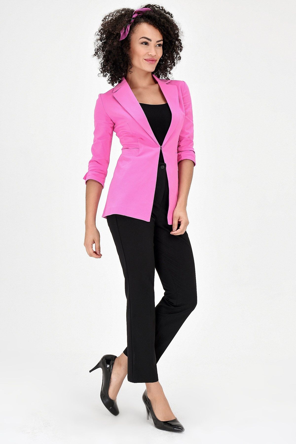 Women's three quarter hot sale sleeve blazer