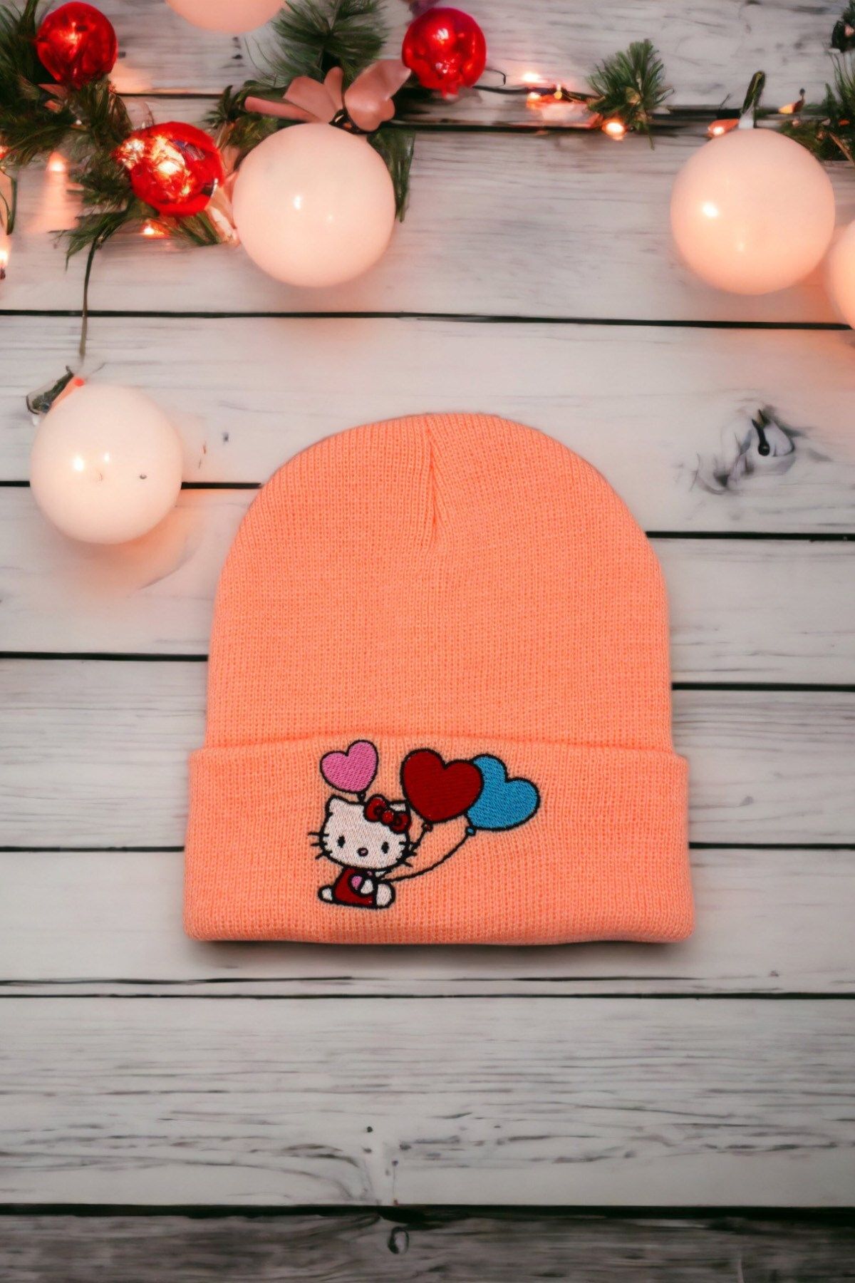Morinna Beretă Portocalie Brodata Hello Kitty Pentru Fete Femeie - Standard