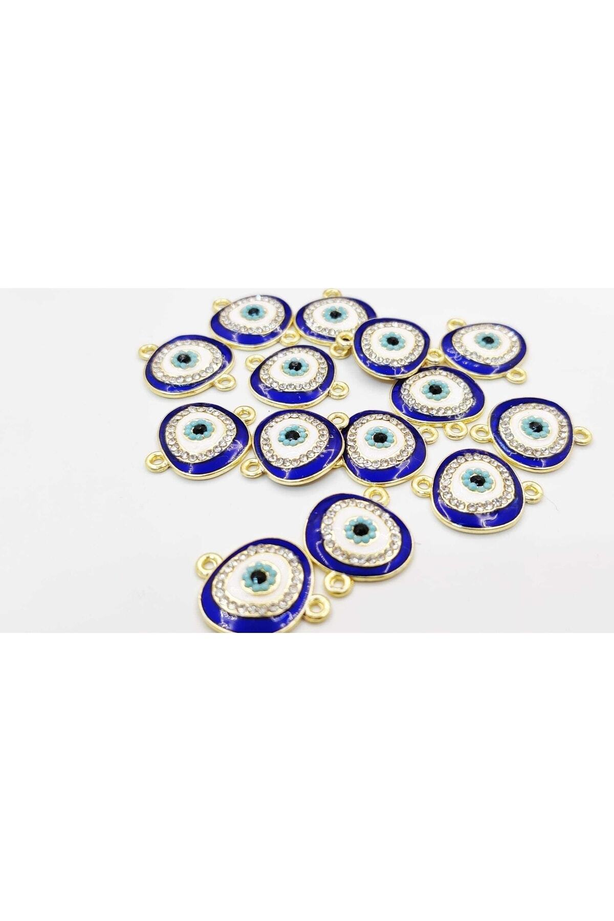 5 Pcs Evil Eye Model Gold Plated Anti-Blackening Blue Bracelet And Pendant Jewelry Materials