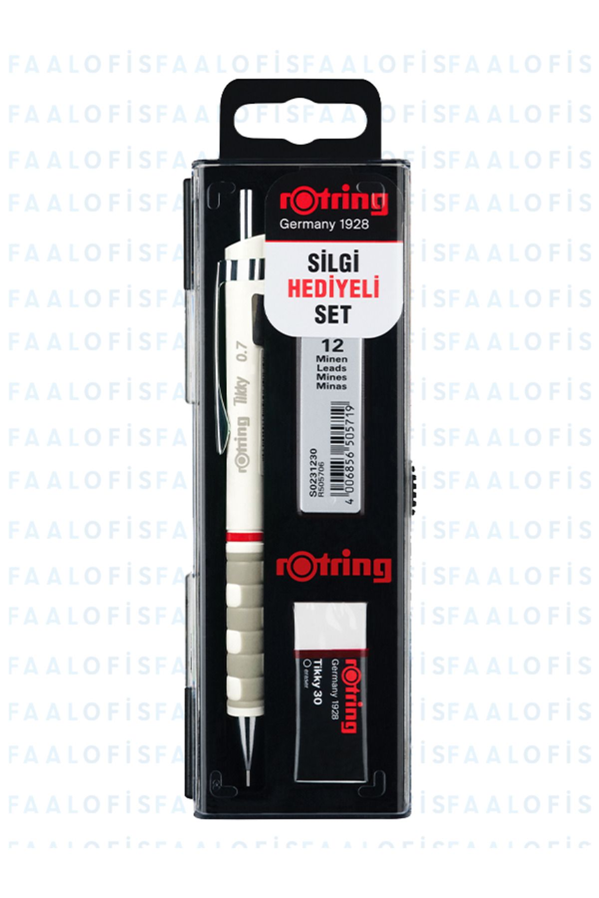 Rotring-Tikky Quality Versatil Pen Set 0.7 Eraser Pen Tip Mechanical Tip Versatil Pen 8