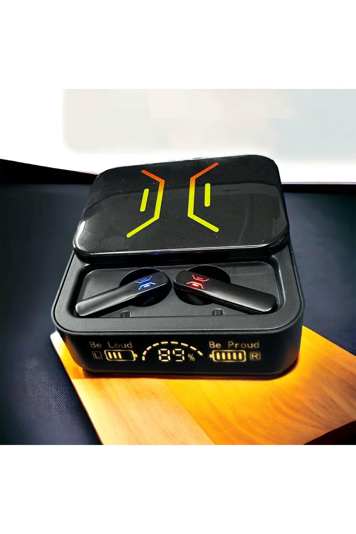 UCUZTEKNO Kendinden kablolu Powerbank özellikli yüksek basslı dijital Powerbank bluetooth kulaklık m80