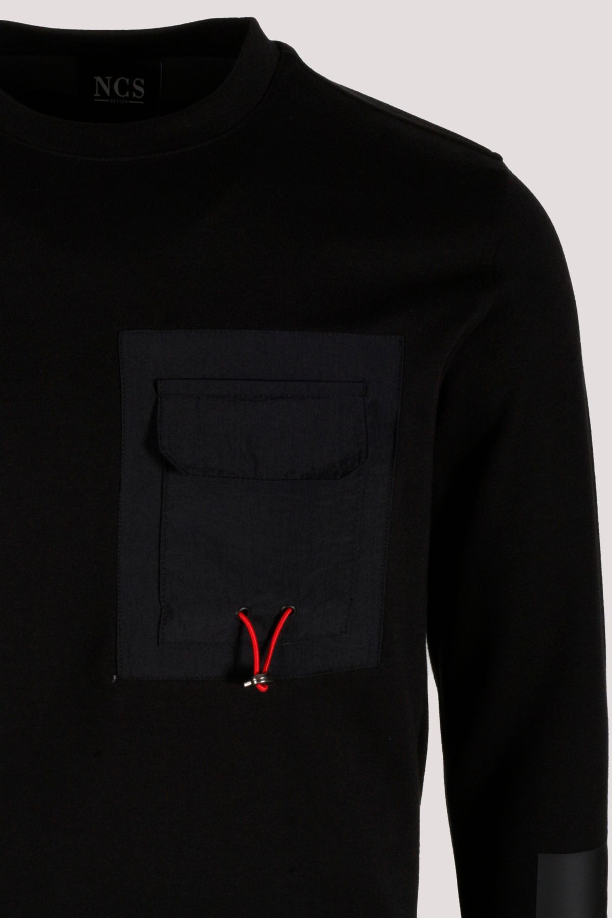 Mens sweatshirt with breast pocket on sale