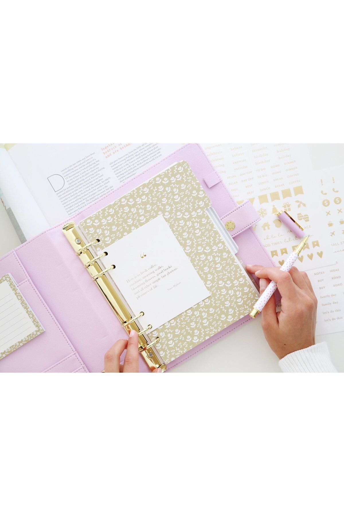 Chapters-A5 Undated Planner, Lilac Polka 4