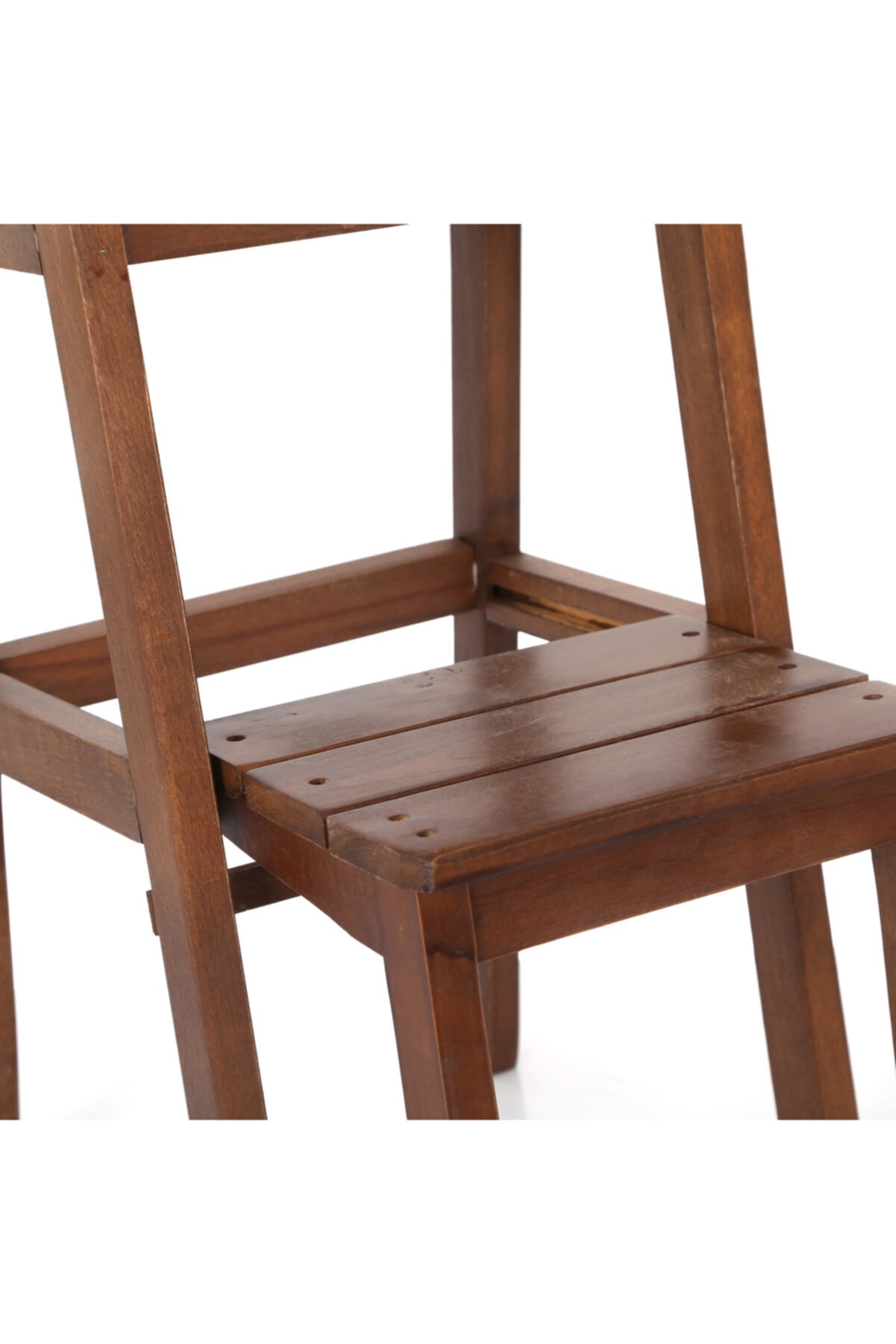 Merdiven Tabure 2 Basamaklı Ceviz Renk 58x35x25cm