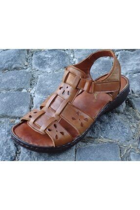 Kadın Kahverengi Hakiki Deri Sandalet 2021-2BANT