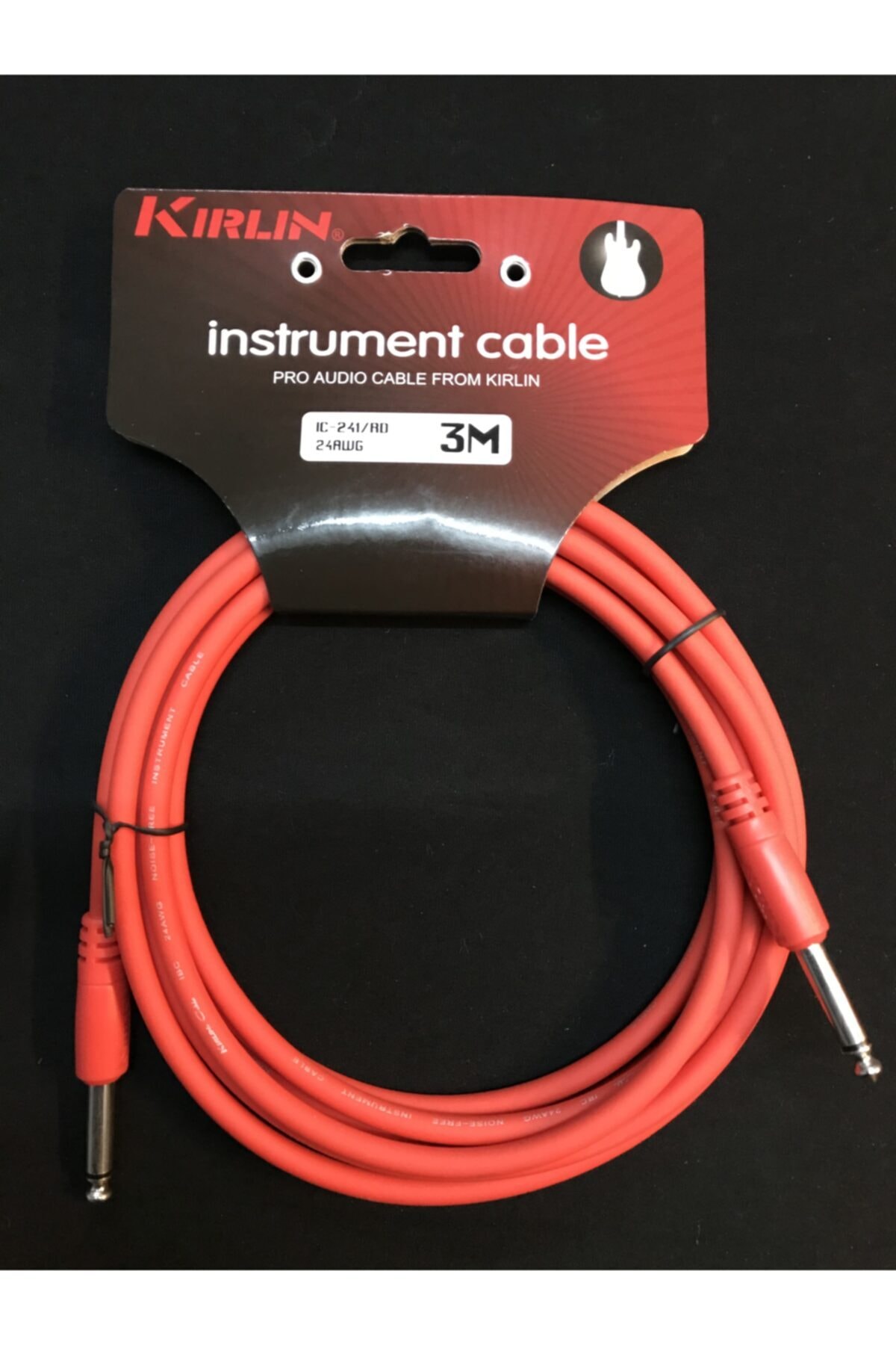 Cry-Tar Kırlın 3 Metre Jak Kablo - Kırmızı