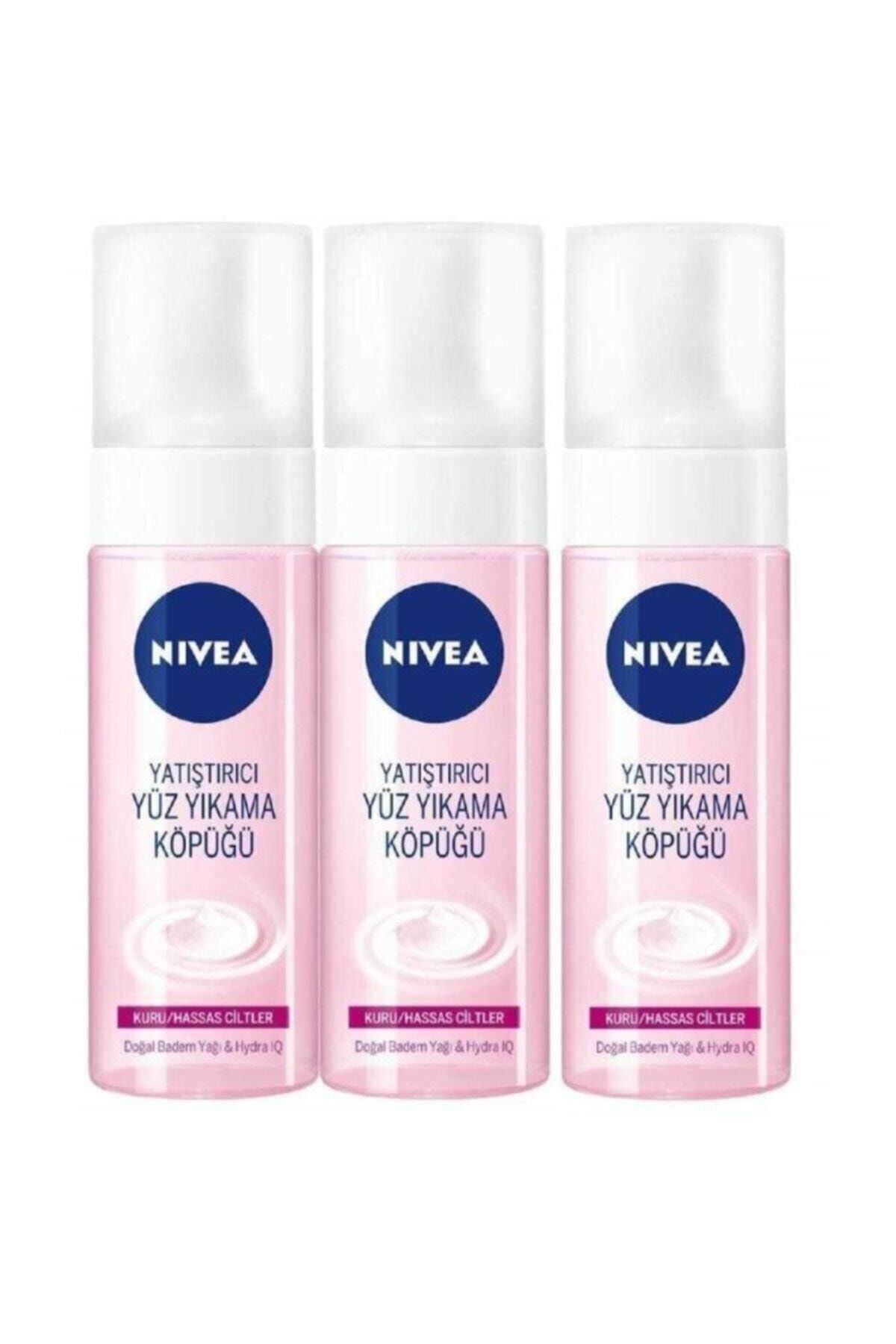 فوم شستشوی صورت تسکین دهنده برای پوست های حساس خشک 150 میلی لیتر 3 عدد NIVEA