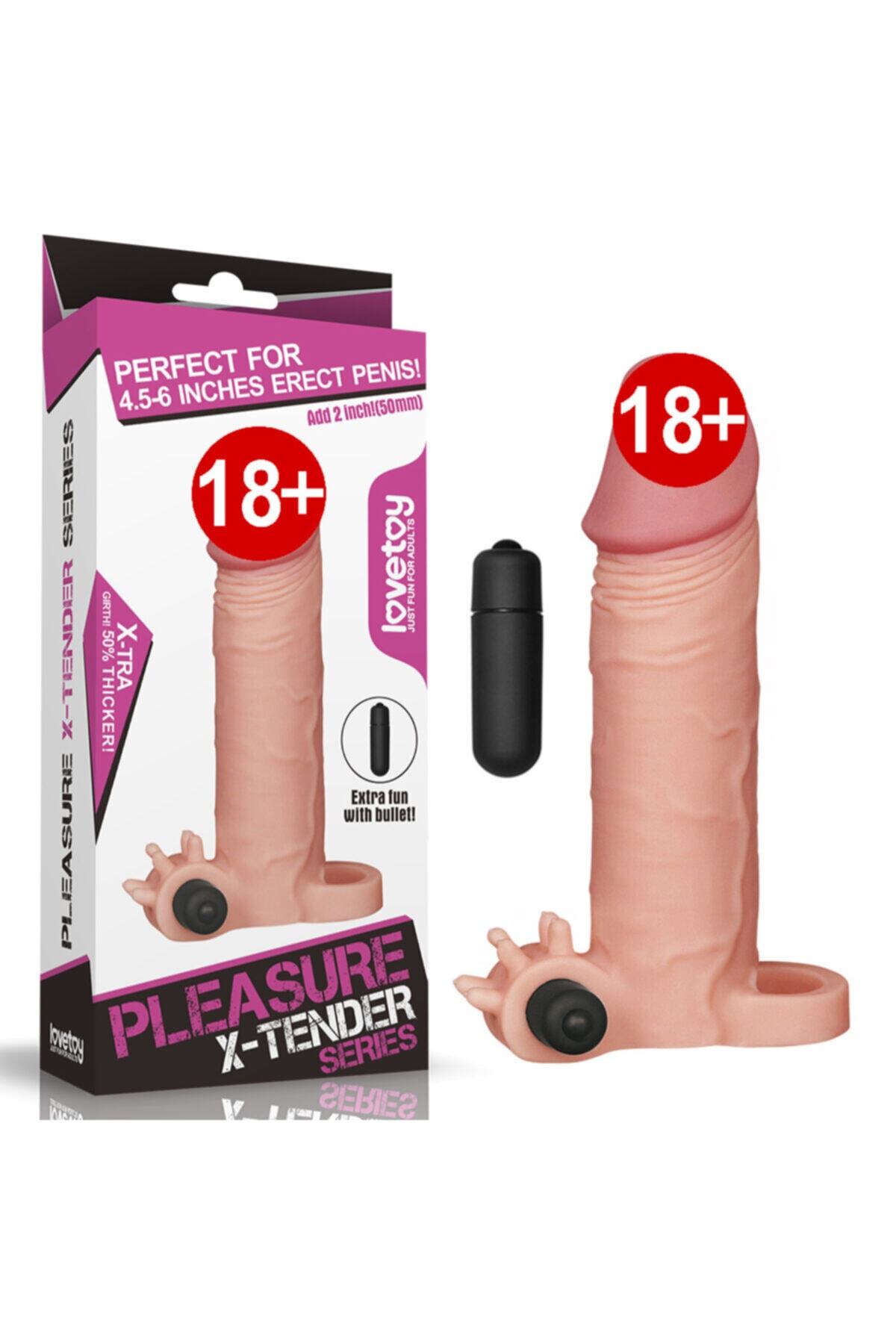 X Tender Vibrating Sleeve 5 Cm Dolgulu Kısa Realistik Penis Kılıfı