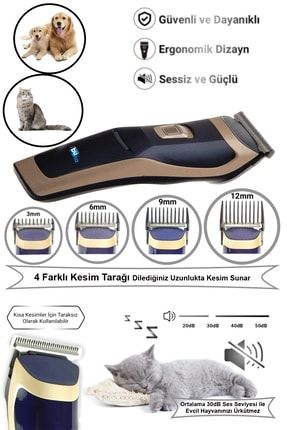 Simple Pet 650 Series Şarjlı Kedi Köpek Tıraş Makinesi Evcil Hayvan Tüy Kesme Traş Makinası IBKPET65001Y0M1P0B0
