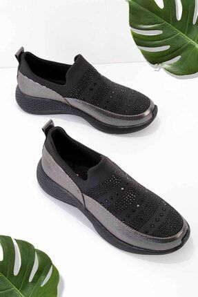 Siyah Platin Kadın Casual Ayakkabı K01839001209