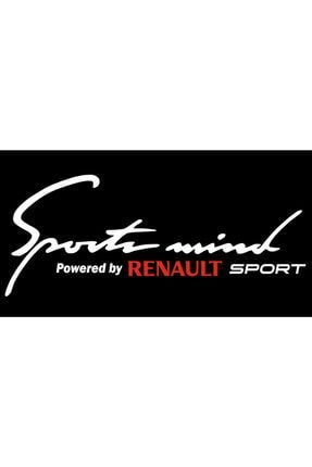 Renault Sportmind Sticker 30 Cm Beyaz-kırmızı RSP01