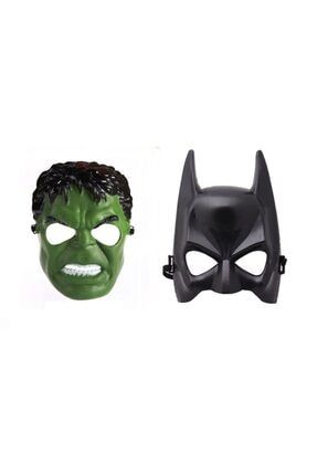 2'li Set Hulk Ve Batman Maskesi 2Lİ HULK VE BATMAAN