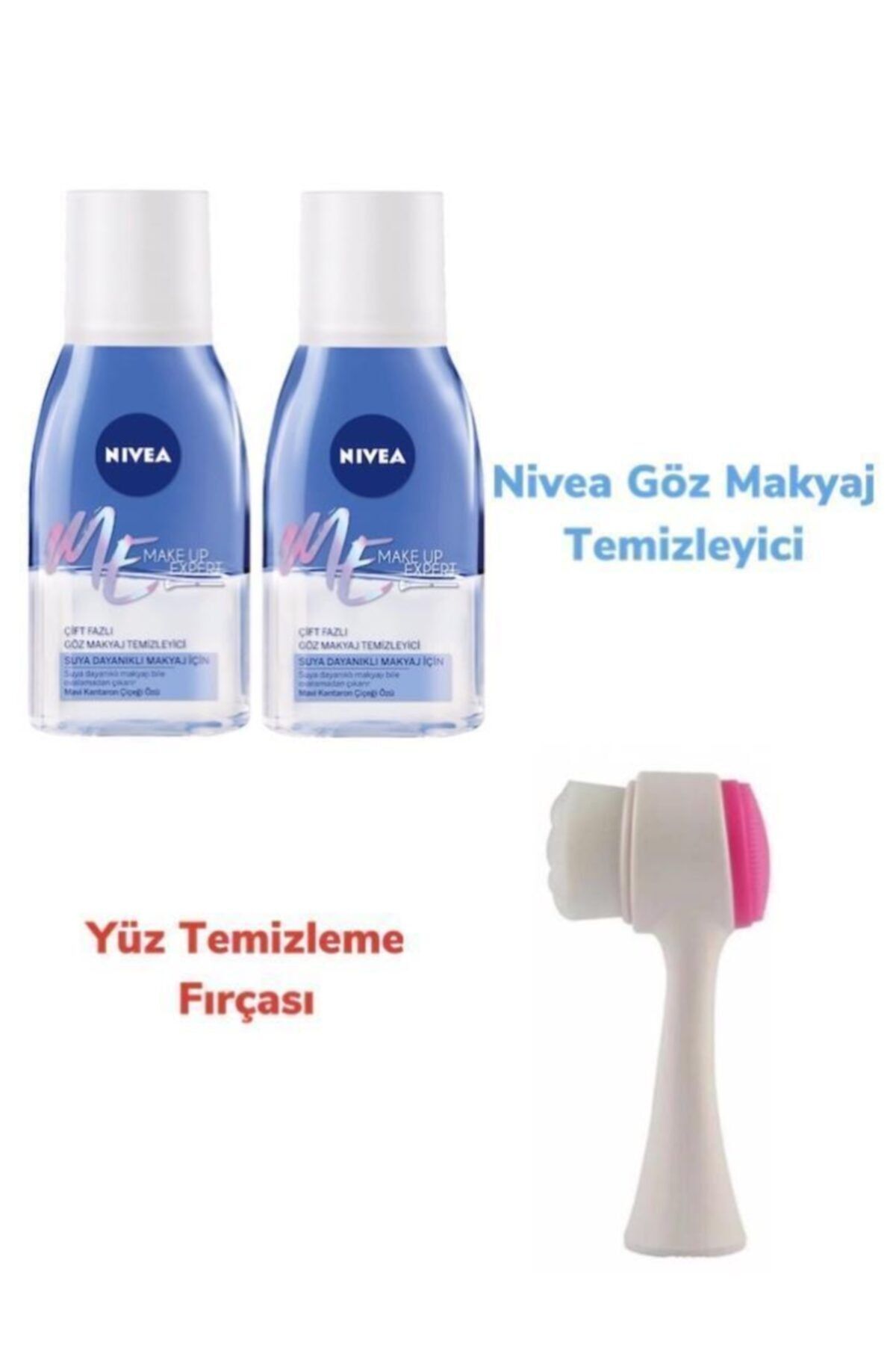 NIVEA Çift Etkili Göz Makyaj Temizleyicisi+yüz Temizleme Fırçası