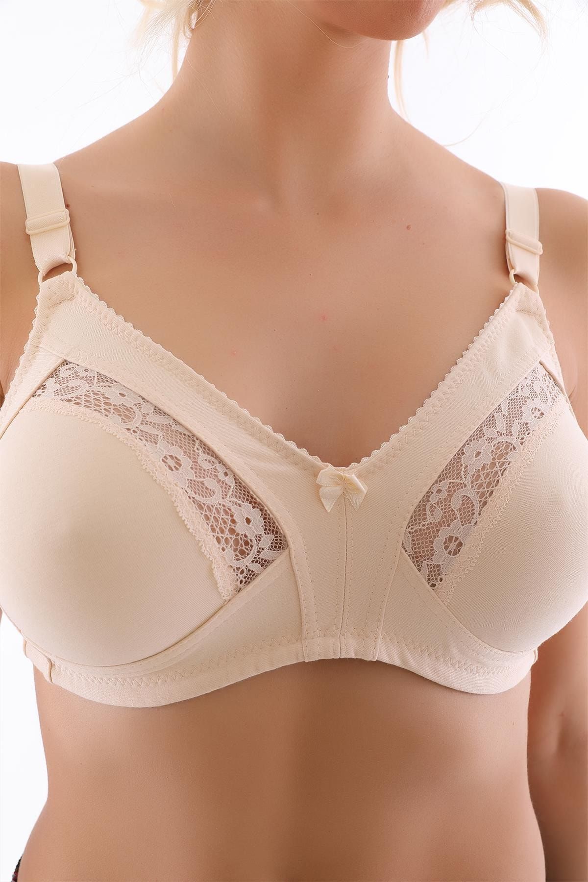 SEBOTEKS-Women's Skin Wire-Free Spongeless Lace Combed Cotton Comforting Bra 2