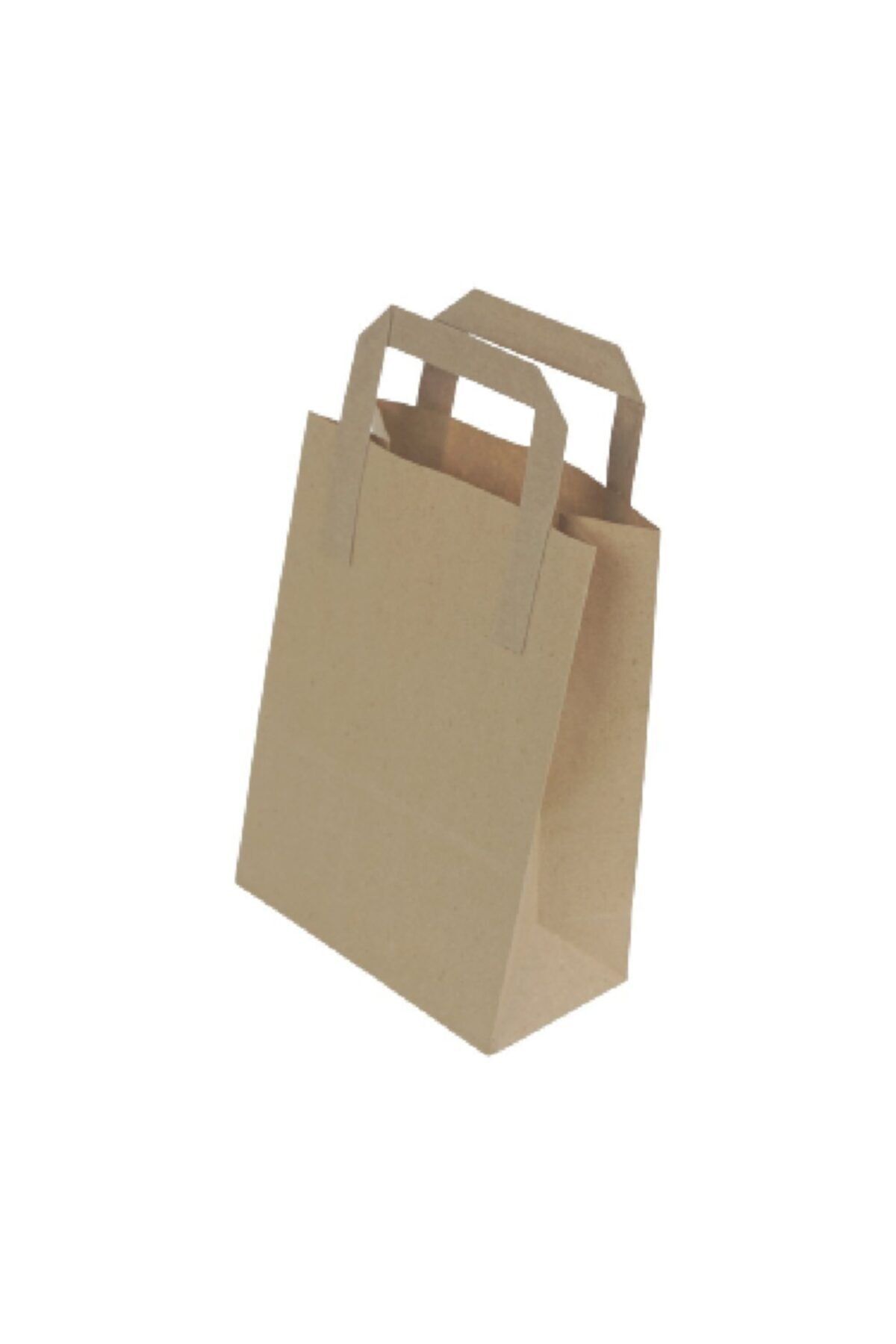 Çanta Kraft 18x25x10 Cm Düz Sap - 50 Adetli Paket