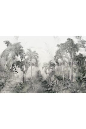 Sisli Tropikal Orman Manzarası Duvar Kağıdı OZNKRLYP-FLAMINGO-173