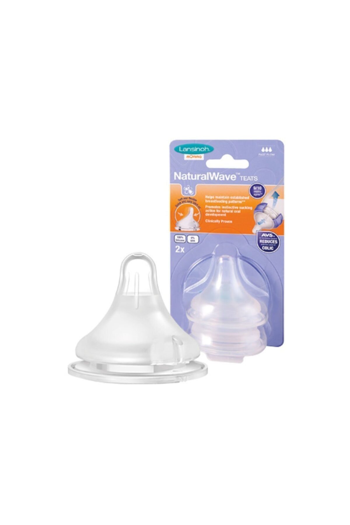 Lansinoh Natural Wave Hızlı Akışlı Biberon Emziği