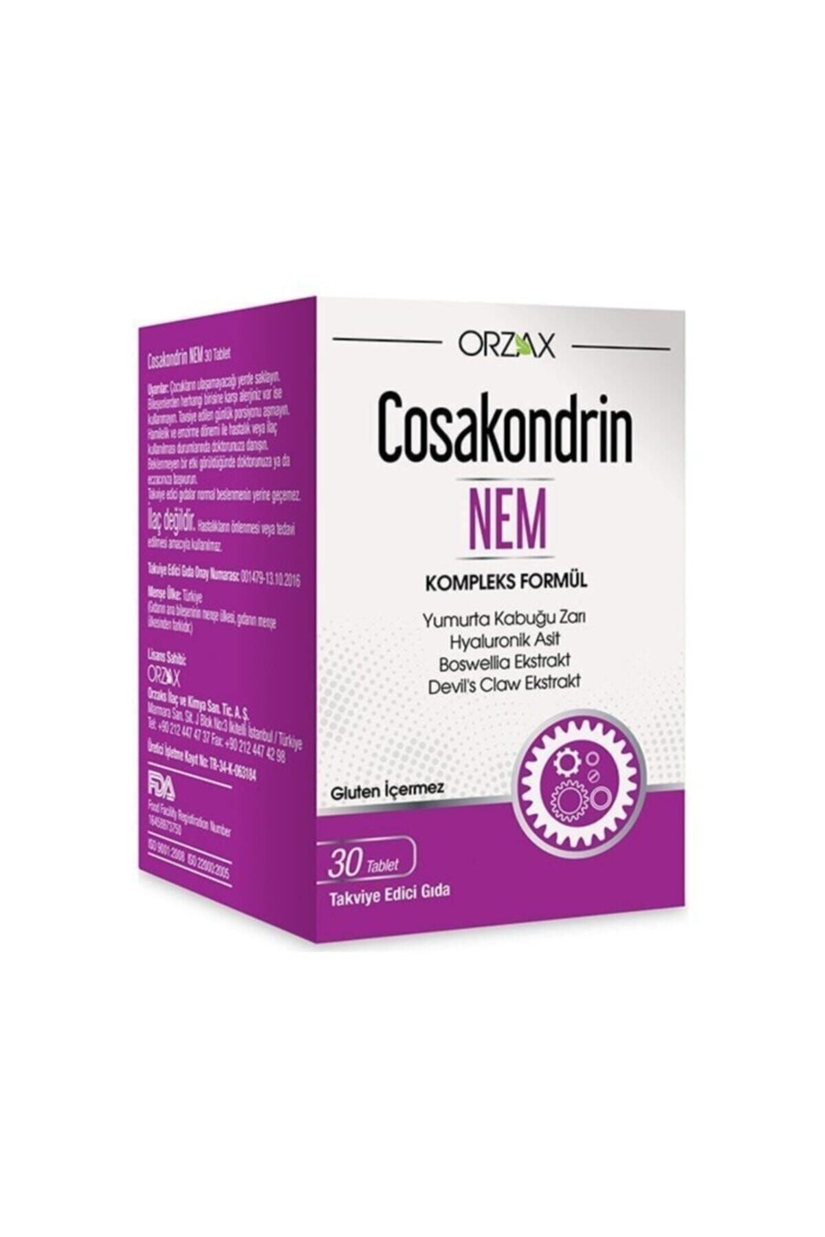 Orzax Cosakondrin Nem 30 Tablet