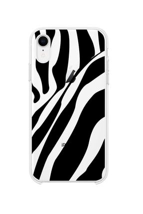 Iphone Xr Uyumlu Zebra Desenli Premium Şeffaf Silikon Kılıf IPHXRSZEBRA
