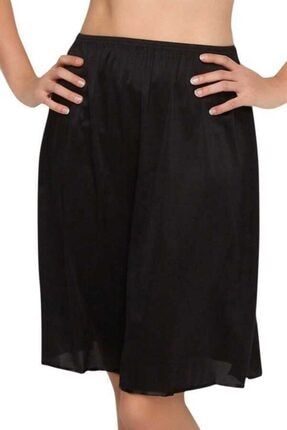 Kadın Siyah Büyük Beden Elbise Altına Uzun Jupon 0616 T419