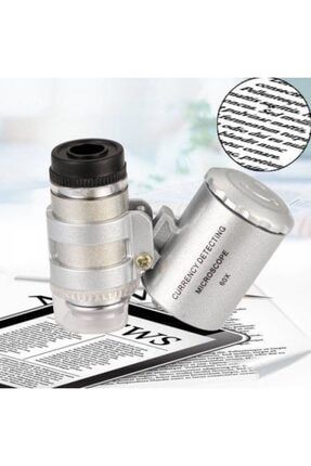 Işıklı Mini Mikroskop Lup Mercek Tekstilci Büyüteci 4546GGDDDFGR3332