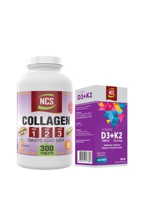 Collagen Tip 1-2-3 Kollajen 300 Tablet+vitamin D3 K2 20 Ml 488451451