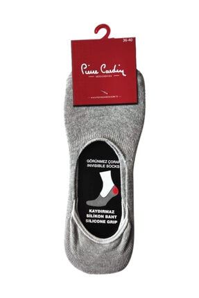 Feluka Pamuk Kadın Görünmez Çorap Gri PC-4101