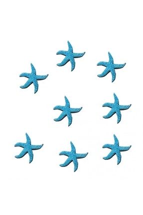 Mini Deniz Yıldızı 8 Adet Mavi, Dekoratif Mini Duvar Süsü A4717