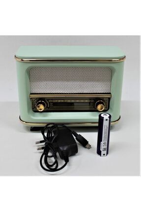 Nostaljik Radyo Yeşil Istanbul Model Şarjlı Pil+adaptörlü 61137