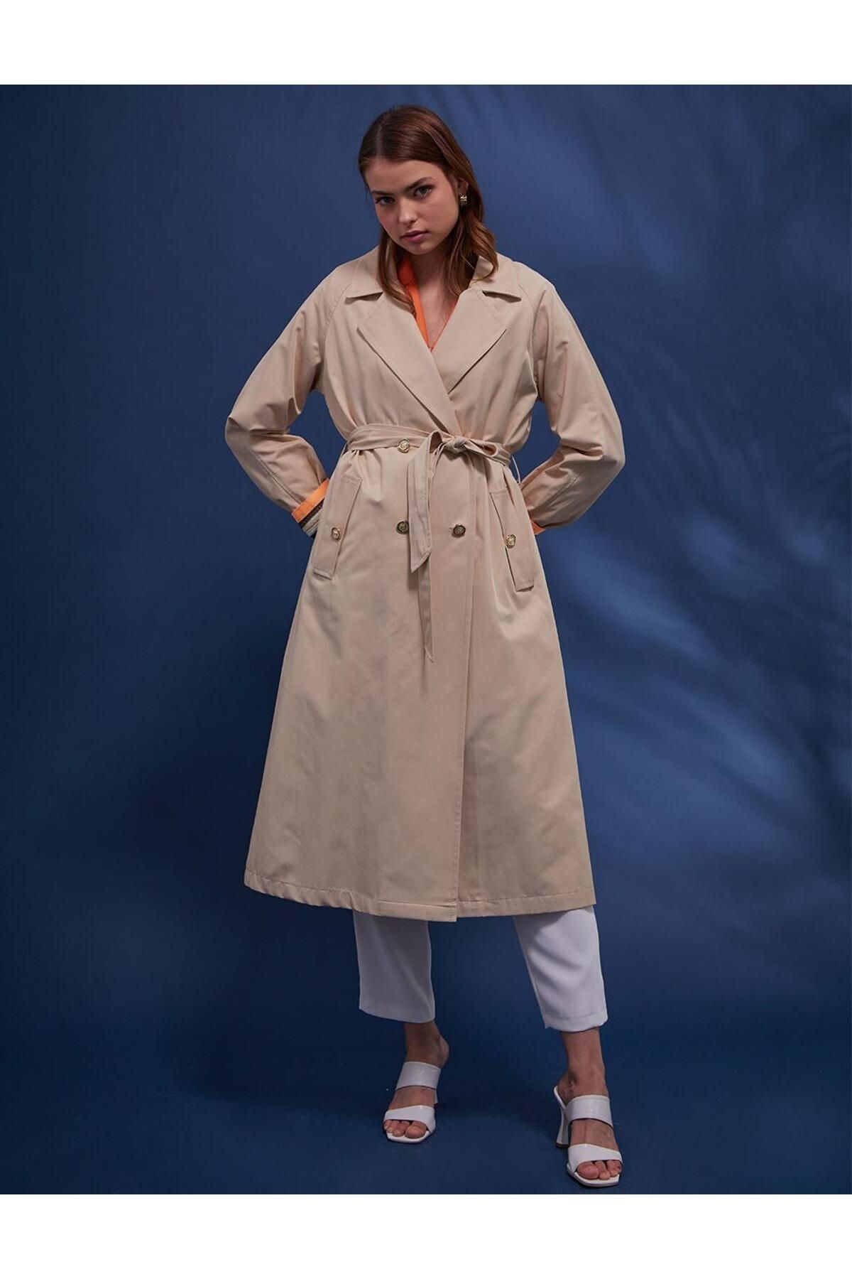 Wide lapel trench coat sale