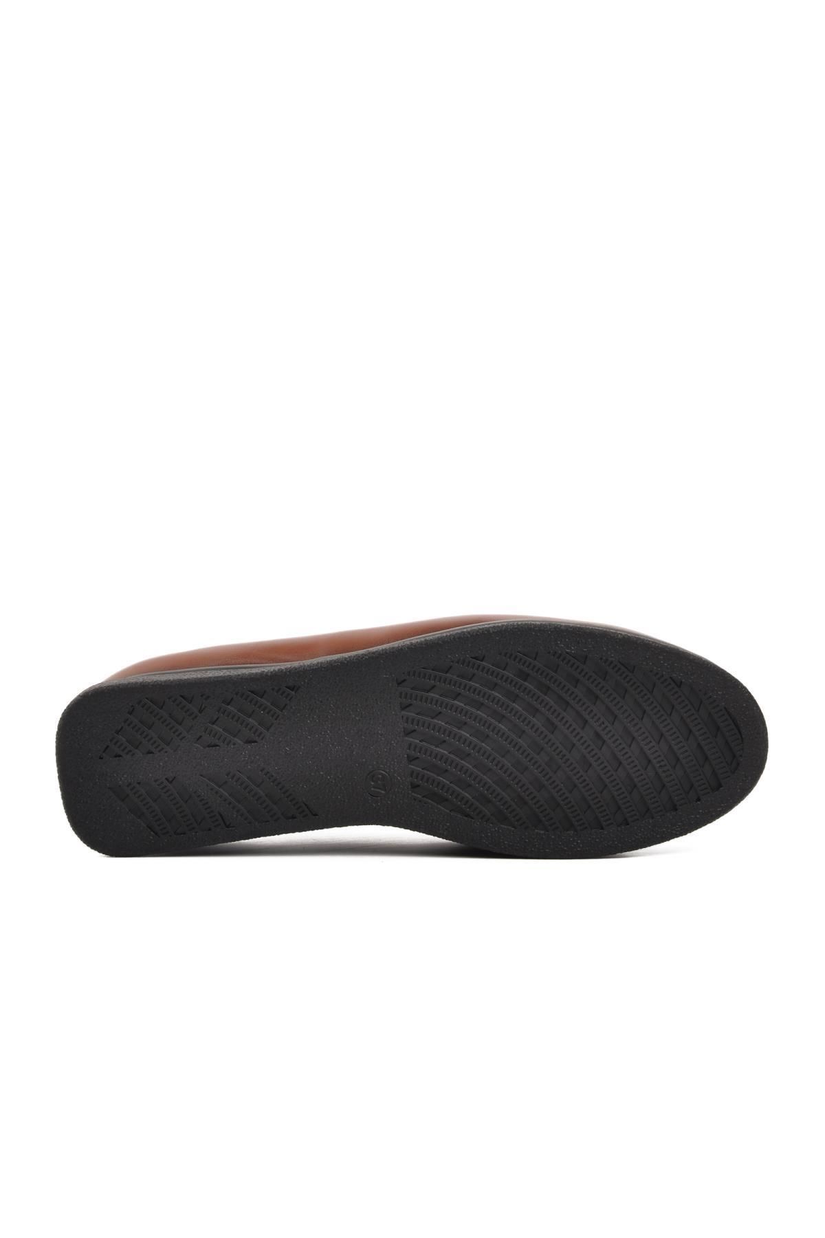 AYAKMOD-44278 Γυναικεία Loafer Παπούτσια Tan Γνήσιο Δέρμα 5
