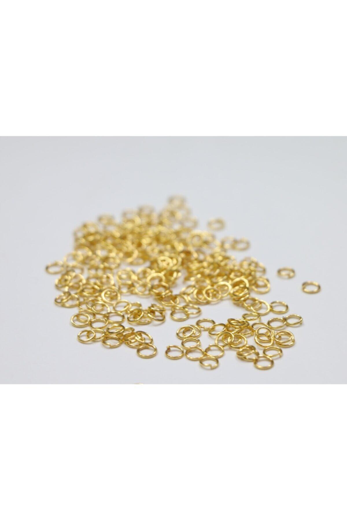 HASAN ERDOĞAN 5mm 500 Adet Küçük Metal Gold Renk Takı Halkası