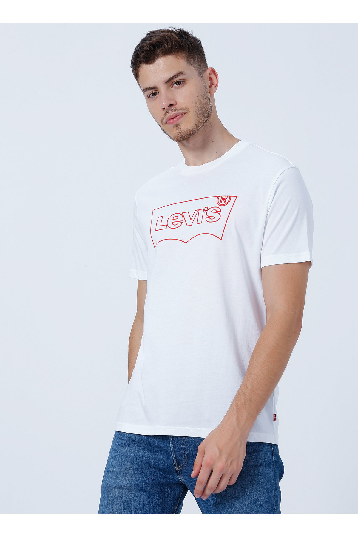 تی شرت لیوایز مردانه  سفید  راسته Regular/رگولار      | Levi's 5002930110 TR - تصویر 3