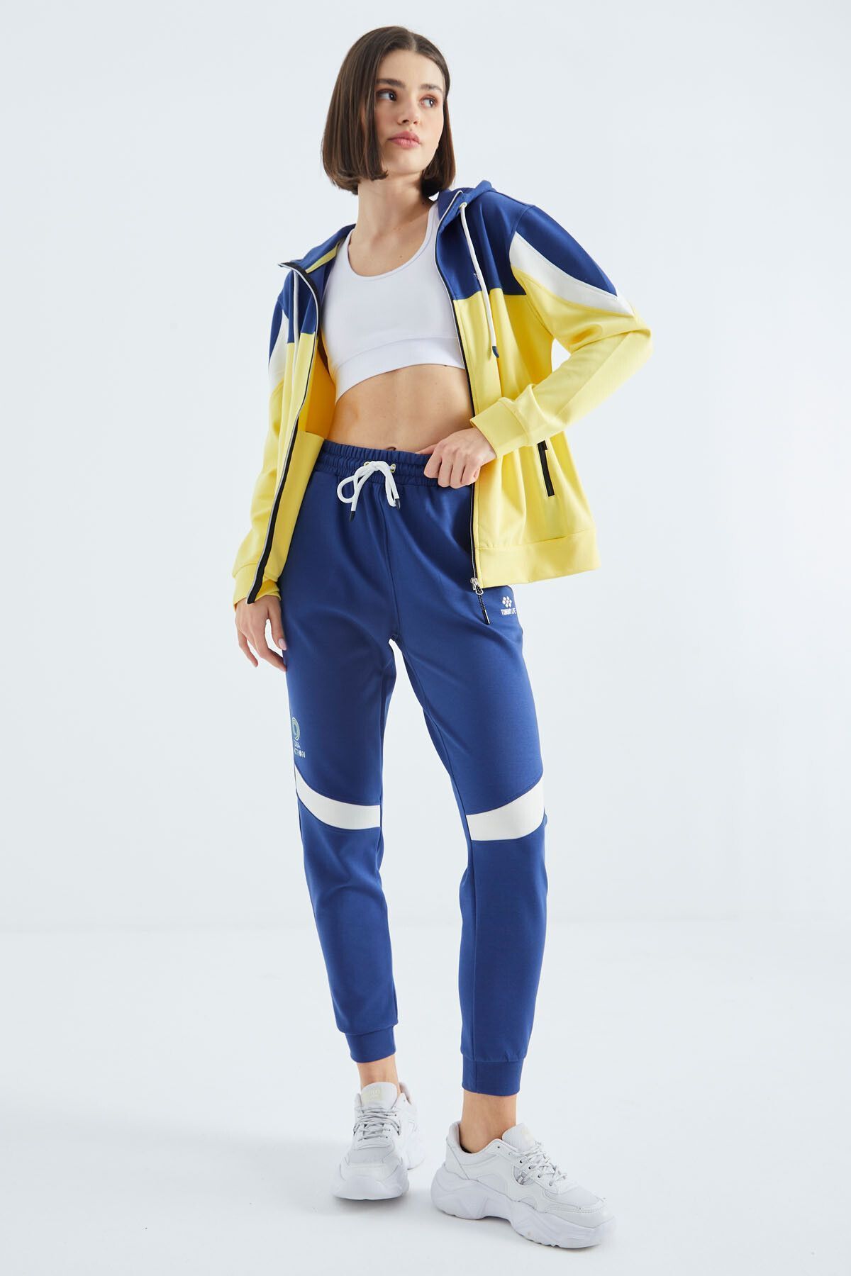 Blue and yellow sale nike tracksuit womens