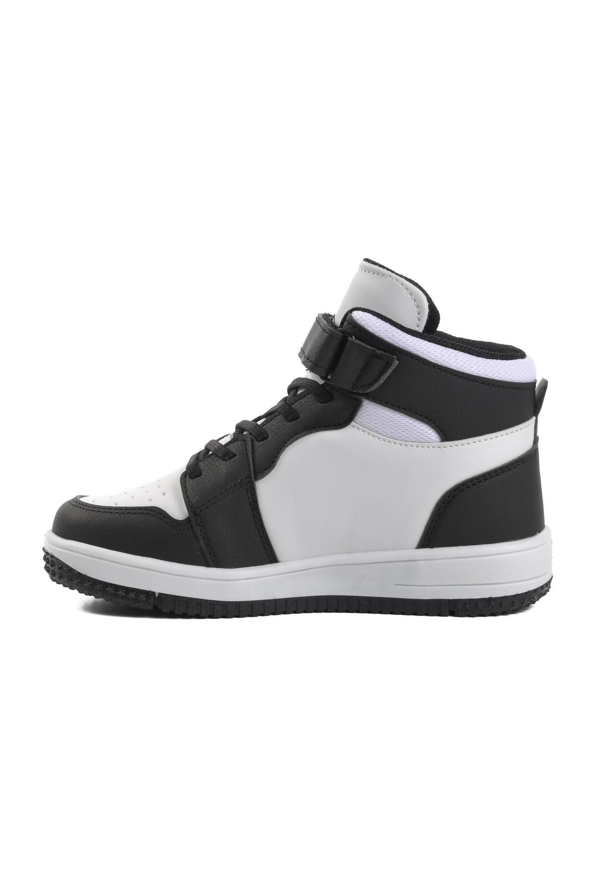 Haykat Uzun-F Siyah-Beyaz Çocuk Hi Sneaker 3