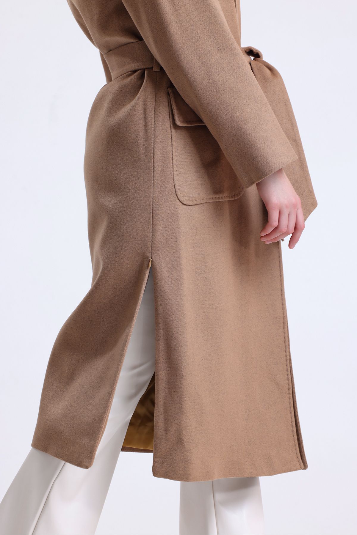 kabanc m Women s Belted Cashmere Coat Trendyol