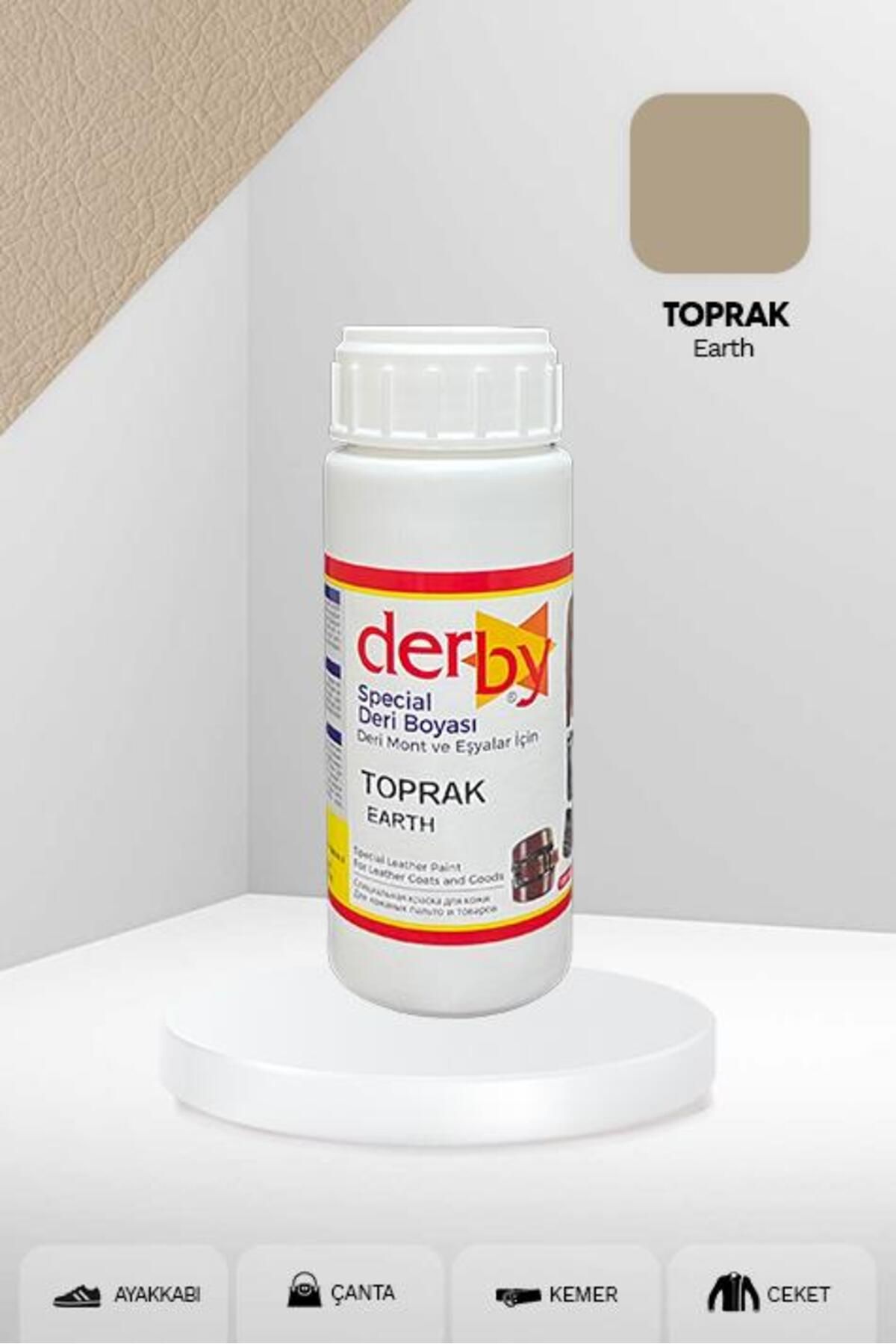 Derby Special Toprak Deri Boyası 100 ml / Mont Eşya Çanta Kemer Cüzdan Ayakkabı Deri Boyası