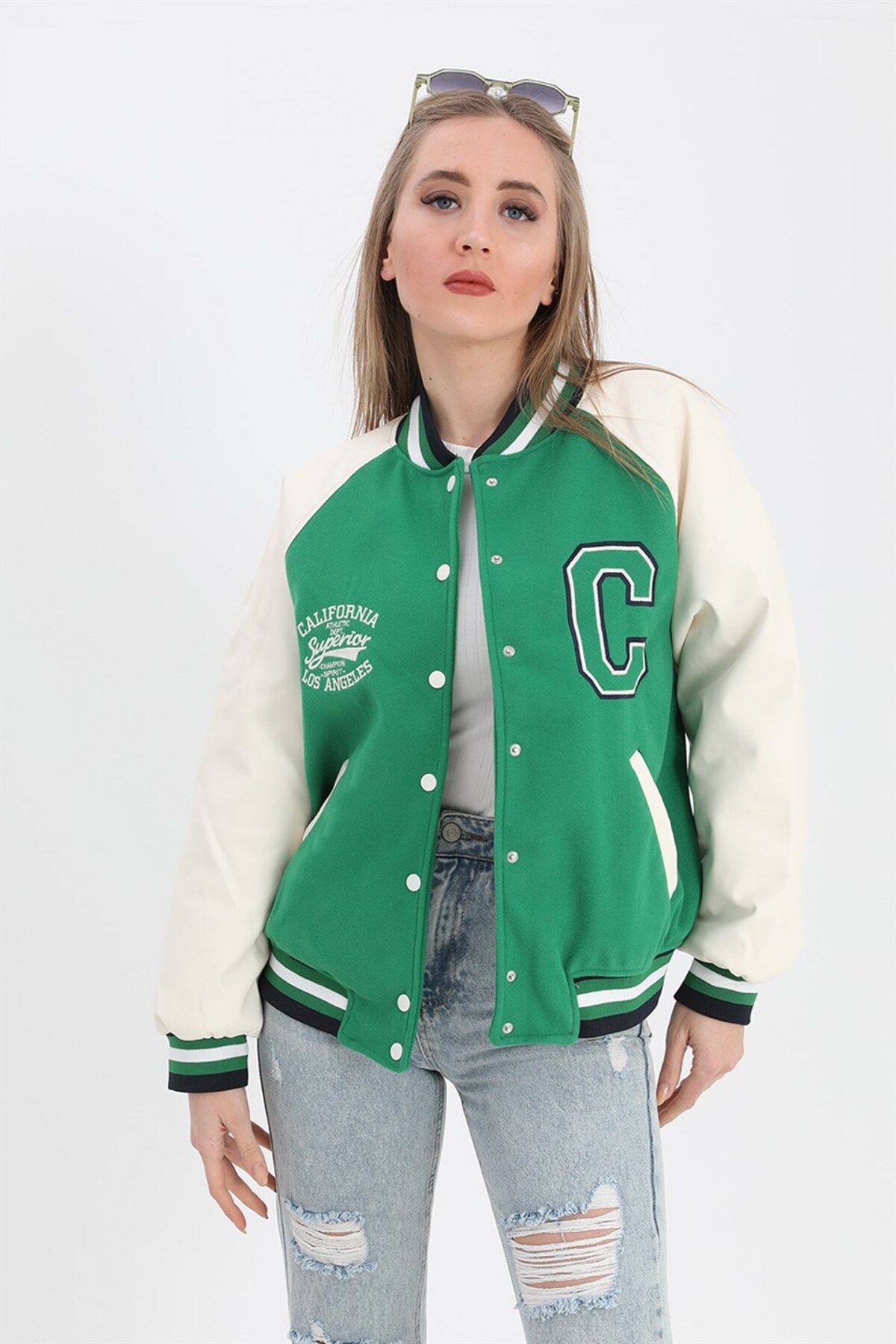 Leather champion jacket discount